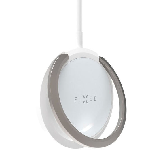 Fixed MagPad Magnetisk Trådløs Oplader 15W - MagSafe Kompatibel - Hvid