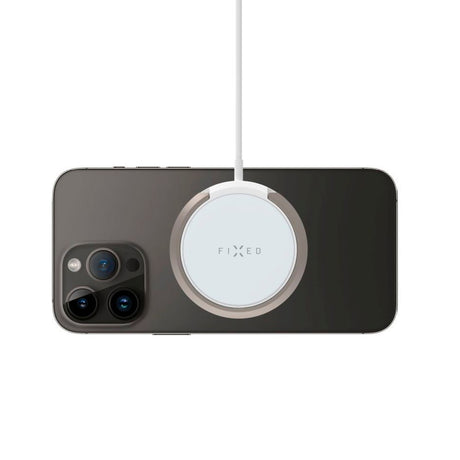 Fixed MagPad Magnetisk Trådløs Oplader 15W - MagSafe Kompatibel - Hvid