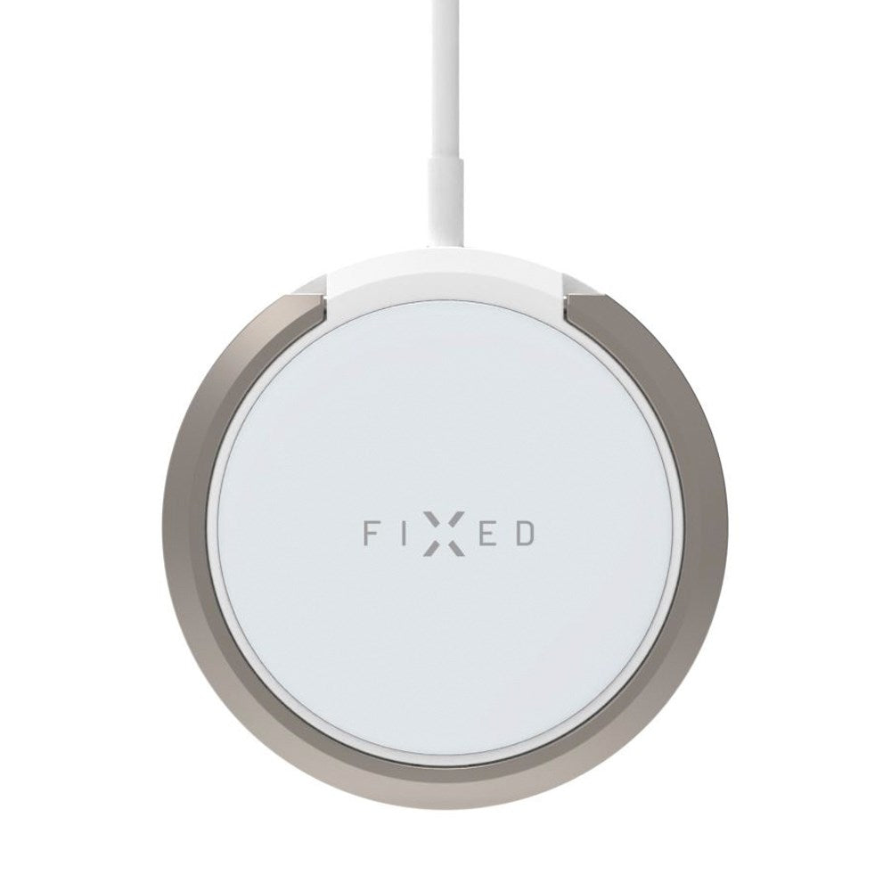 Fixed MagPad Magnetisk Trådløs Oplader 15W - MagSafe Kompatibel - Hvid