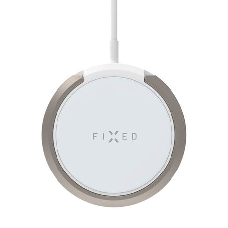 Fixed MagPad Magnetisk Trådløs Oplader 15W - MagSafe Kompatibel - Hvid