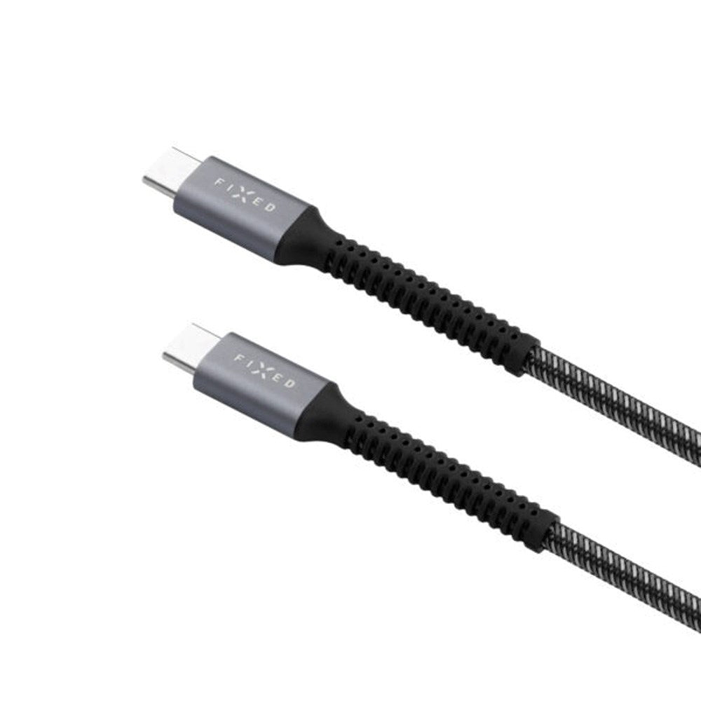Fixed Armor USB-C til USB-C PD Kabel 240W m. Forstærkede Ender - 2m - Grå