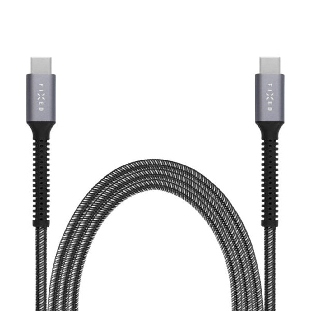 Fixed Armor USB-C til USB-C PD Kabel 240W m. Forstærkede Ender - 2m - Grå