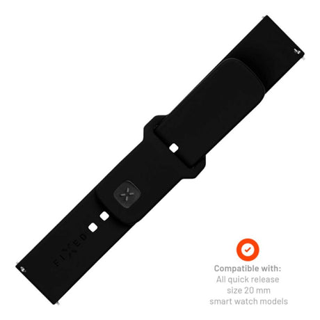 Fixed Universal Smartwatch Sporty Silikone Rem (20mm) - Sort
