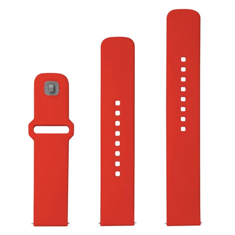Fixed Universal Smartwatch Sporty Silikone Rem (22mm) - Rød