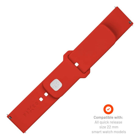 Fixed Universal Smartwatch Sporty Silikone Rem (22mm) - Rød