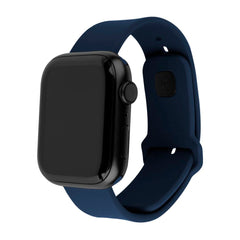 Apple Watch (38/40/SE/41/42mm) Fixed Sporty Silikone Rem Sæt - Blå