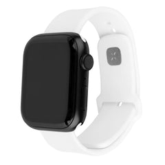 Apple Watch (38/40/SE/41/42mm) Fixed Sporty Silikone Rem Sæt - Hvid