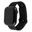 Apple Watch (42/44/SE/45/46/49mm) Fixed Wide Sporty Silikone Rem Sæt - Sort