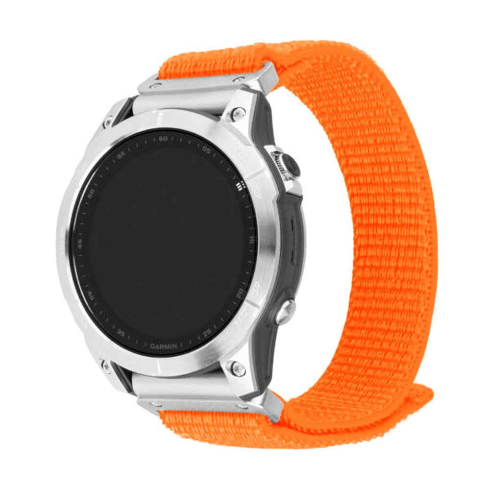 Universal Garmin Smartwatch (26mm QuickFit) Fixed Nylon Rem - Orange