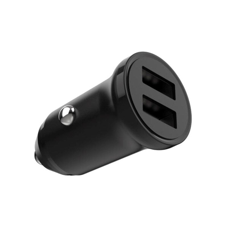 Fixed Mini Biloplader 2x USB-A / 1x Lightning Kabel 15W - 1m - Sort
