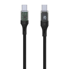 Fixed LED Display USB-C til USB-C PD Kabel 100W - 2m - Sort
