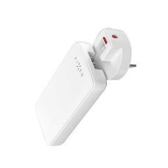 Fixed Slank Vægoplader m. 2 x USB-C & Rejseadapter - EU / UK / US / AUS - Hvid