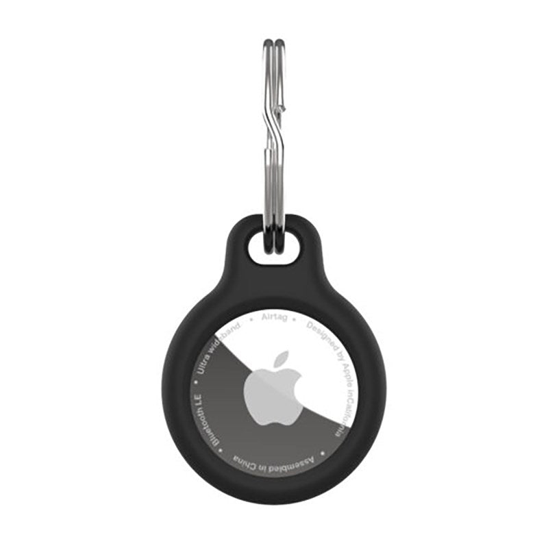 Fixed Apple AirTag 1. & 2. Gen. Silky Cover m. Nøglering - Sort