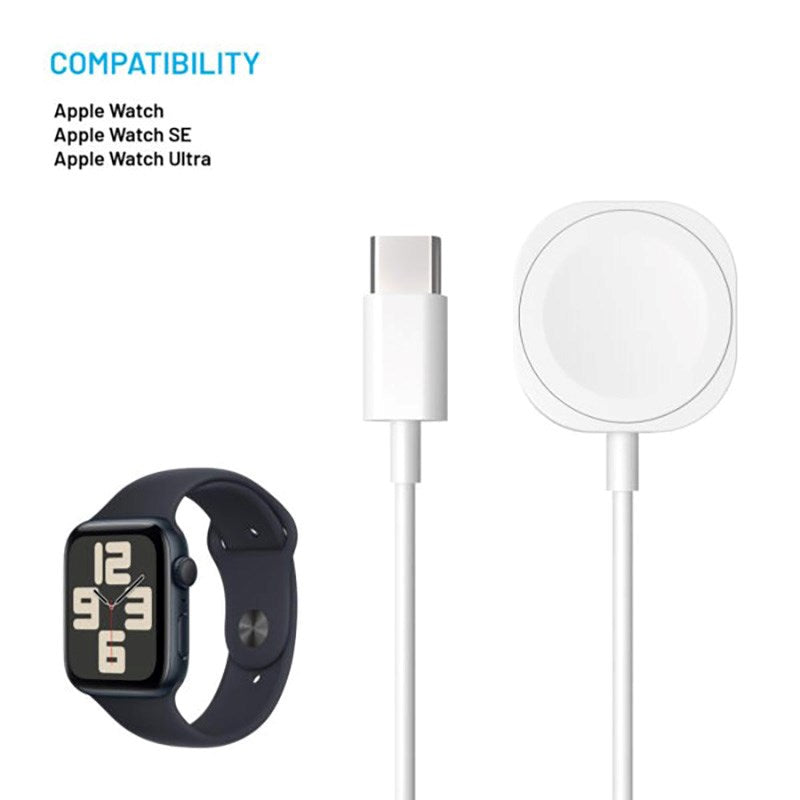 Fixed Apple Watch Trådløs Oplader 2.5W m. USB-C - 1m - Hvid
