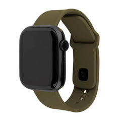 Apple Watch (42 / 44 / SE / 45 / 46 / 49mm) Fixed Sporty Silikone Rem Sæt - Grøn