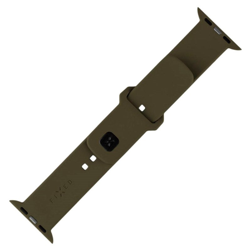 Apple Watch (42 / 44 / SE / 45 / 46 / 49mm) Fixed Sporty Silikone Rem Sæt - Grøn