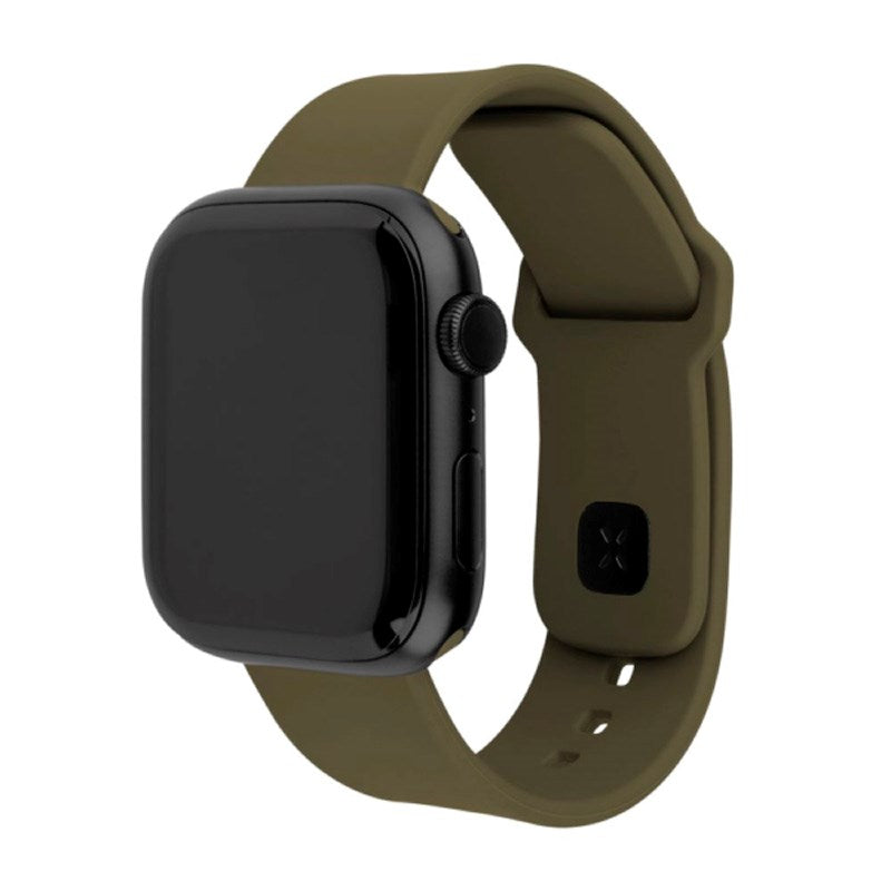 Apple Watch (38 / 40 / SE / 41 / 42mm) Fixed Sporty Silikone Rem Sæt - Grøn