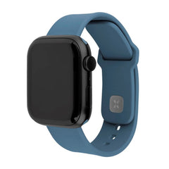 Apple Watch (38 / 40 / SE / 41 / 42mm) Fixed Sporty Silikone Rem Sæt - Lyseblå