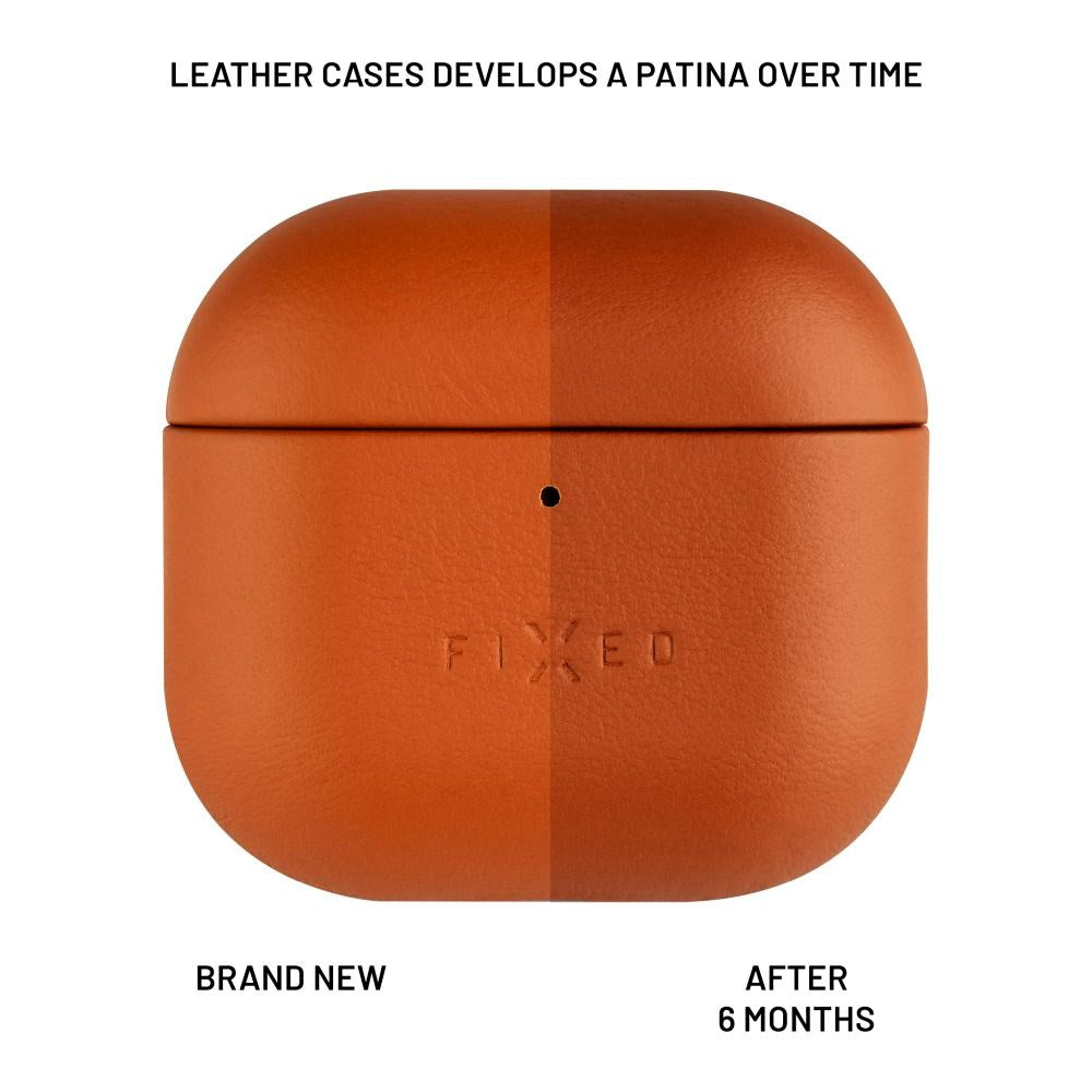 Fixed Apple AirPods (4. gen.) Ægte Læder Case - Brun
