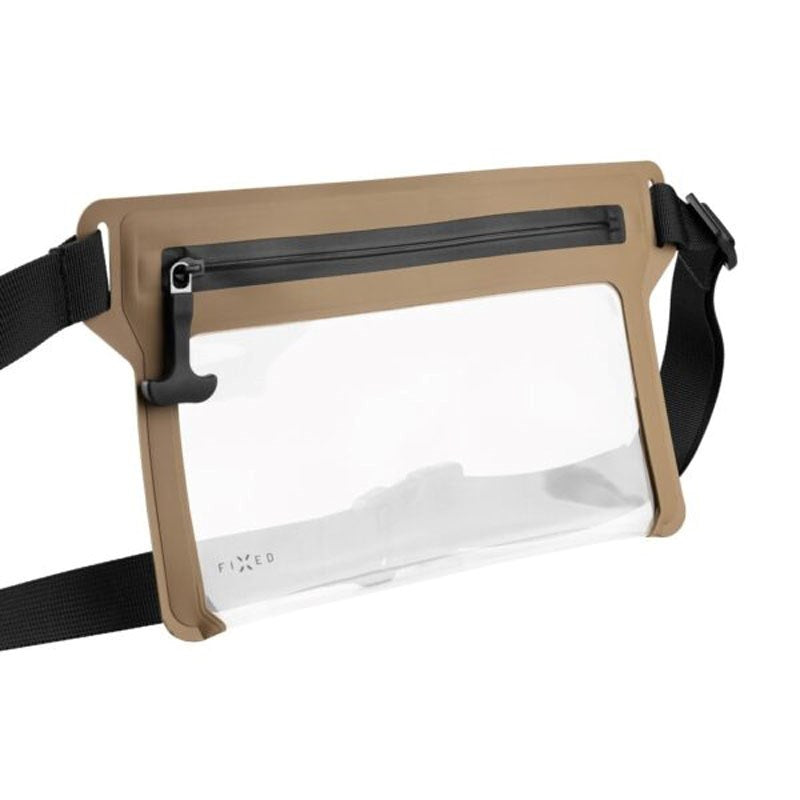 Fixed Vandtæt Bæltetaske (Maks. Mobilmål: 200 x 138mm) - Beige / Gennemsigtig