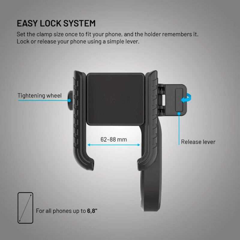 Fixed Mobilholder til Cykel - Sort