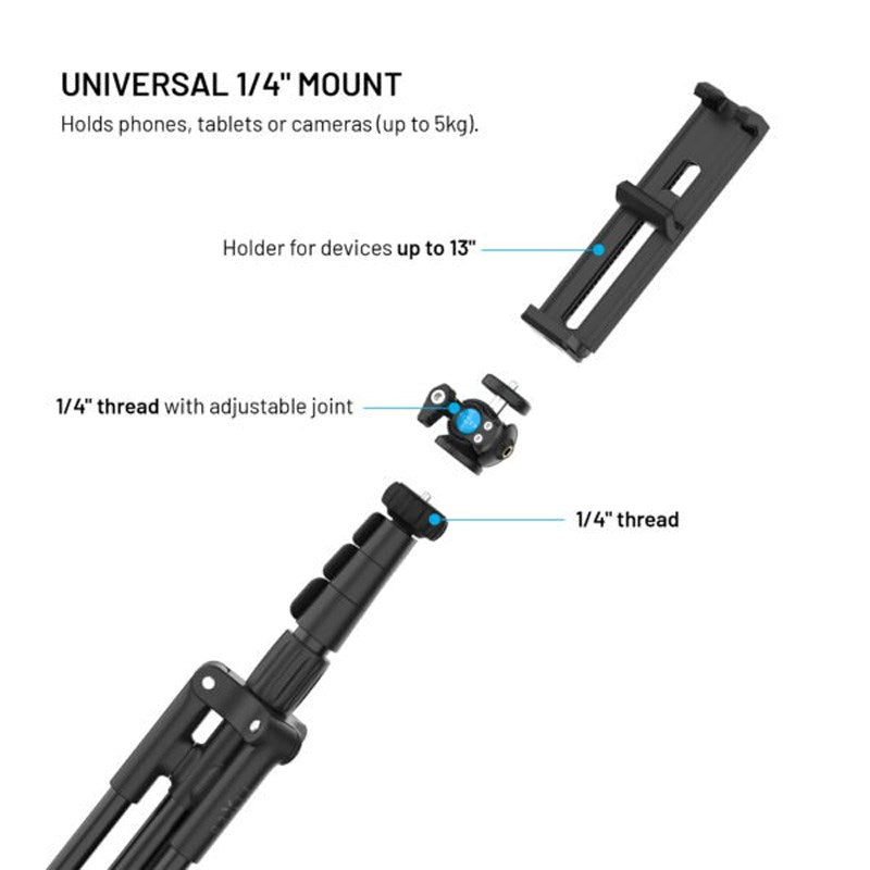 Fixed Creator Tripod Mobil Stativ - 190cm - Sort