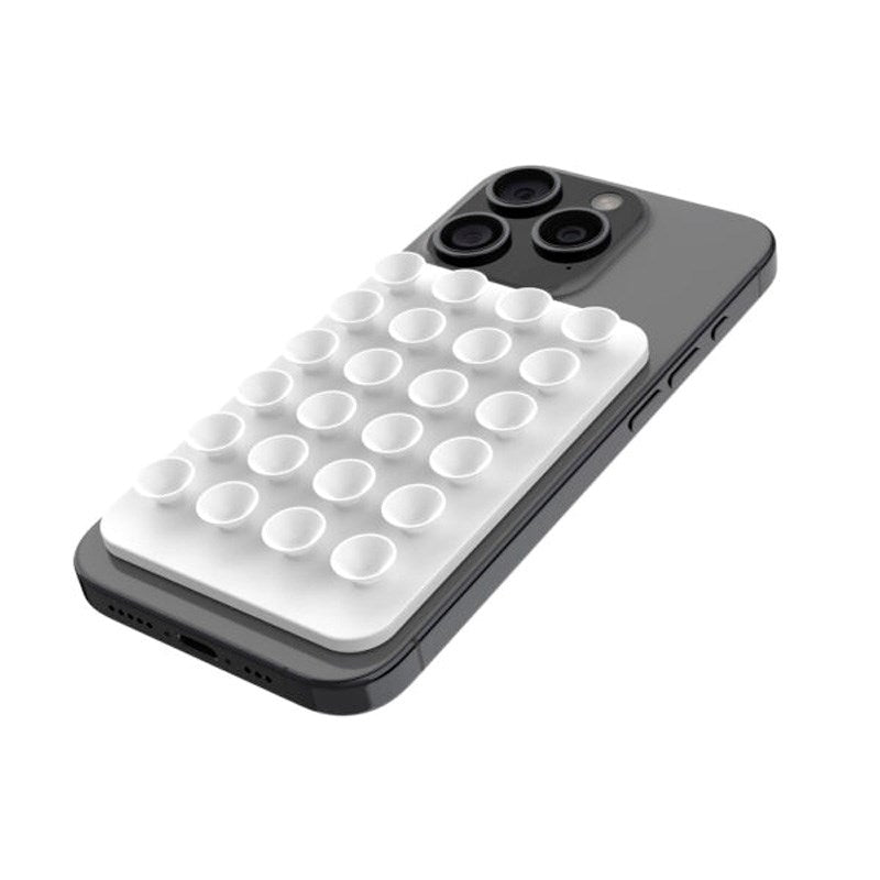 Fixed MagMate Mobilholder - Silikone Sugekop - MagSafe Kompatibel - Hvid