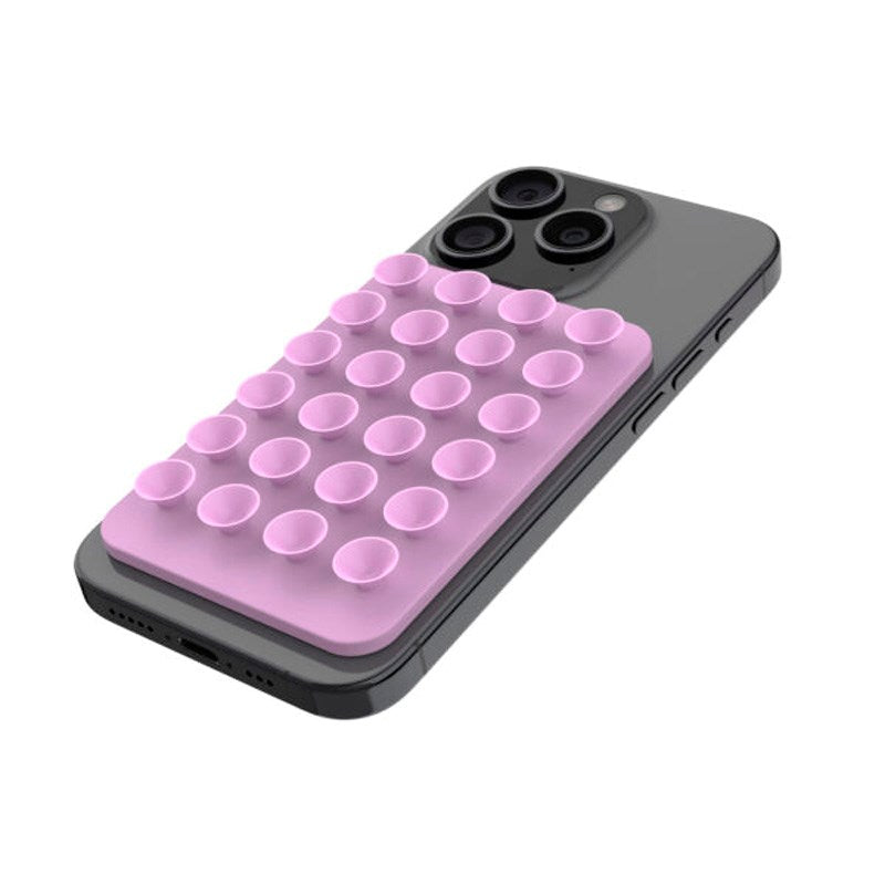 Fixed MagMate Mobilholder - Silikone Sugekop - MagSafe Kompatibel - Lyserød