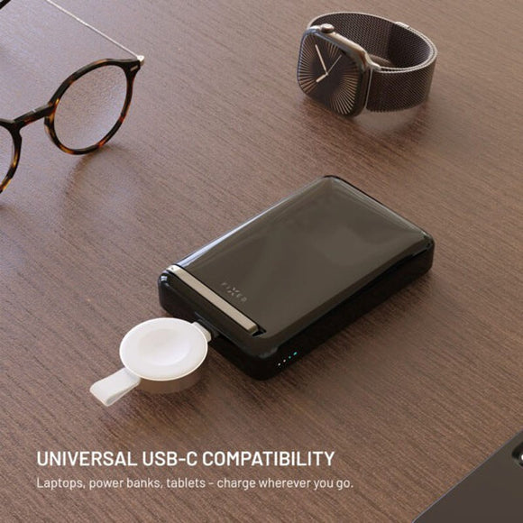 Fixed 5W Apple Watch Trådløs Oplader m. USB-C - Hvid