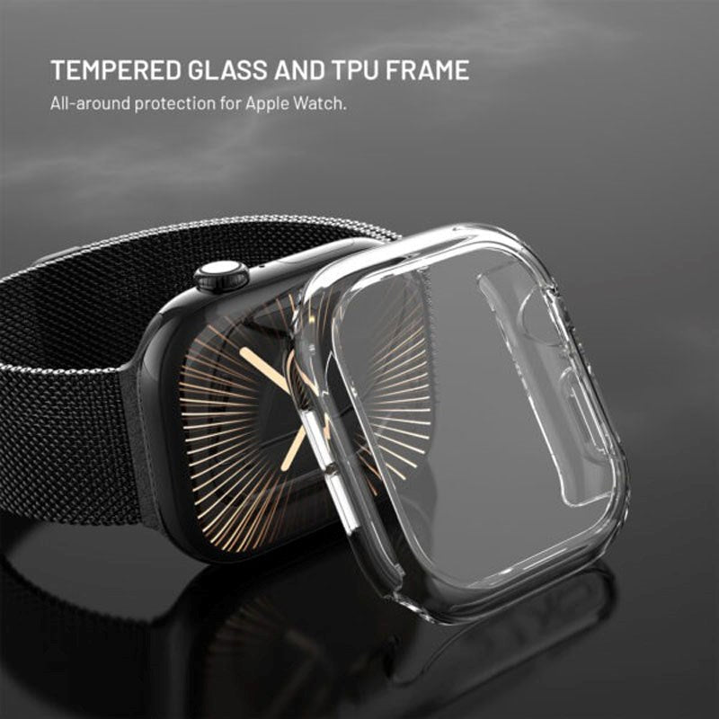 Apple Watch 11 / 10 (46mm) Fixed Cover m. Indbygget Skærmbeskyttelse - Gennemsigtig