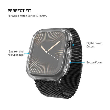 Apple Watch 11 / 10 (46mm) Fixed Cover m. Indbygget Skærmbeskyttelse - Gennemsigtig