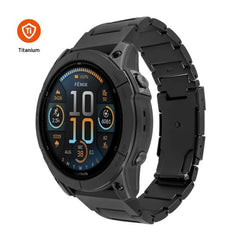 Fixed Universal Garmin 22mm QuickFit Titanium Rem - Sort