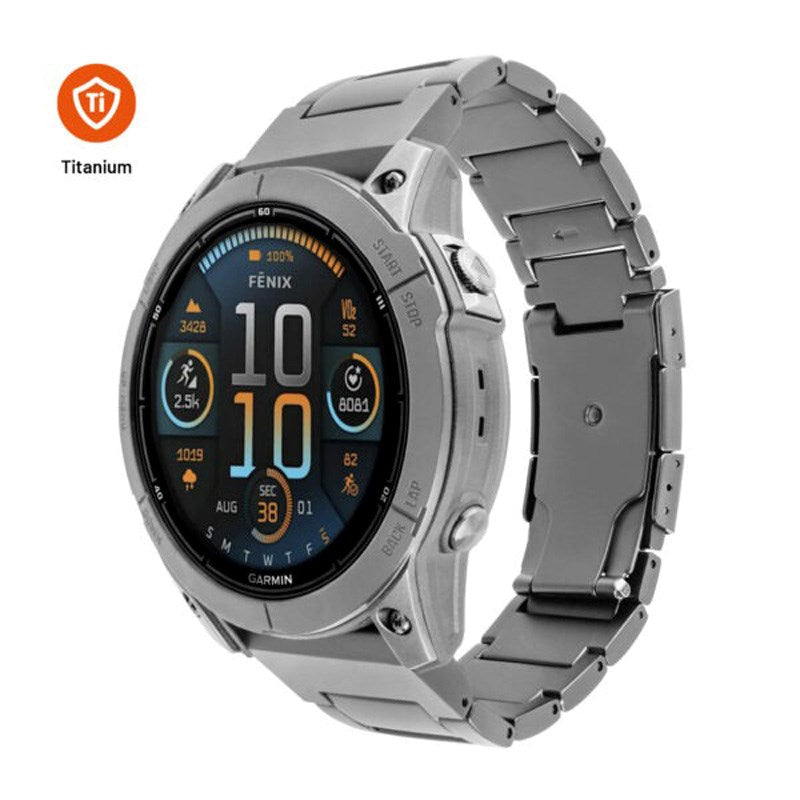 Fixed Universal Garmin 22mm QuickFit Titanium Rem - Grå