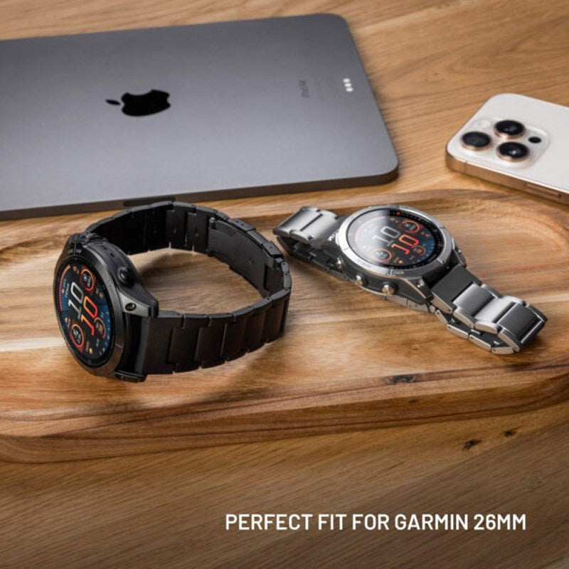 Fixed Universal Garmin 26mm QuickFit Titanium Rem - Grå