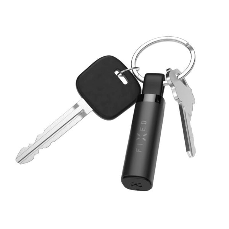 Fixed Sporingsenhed m. USB-C Opladning - Apple Find My Kompatibel - Sort