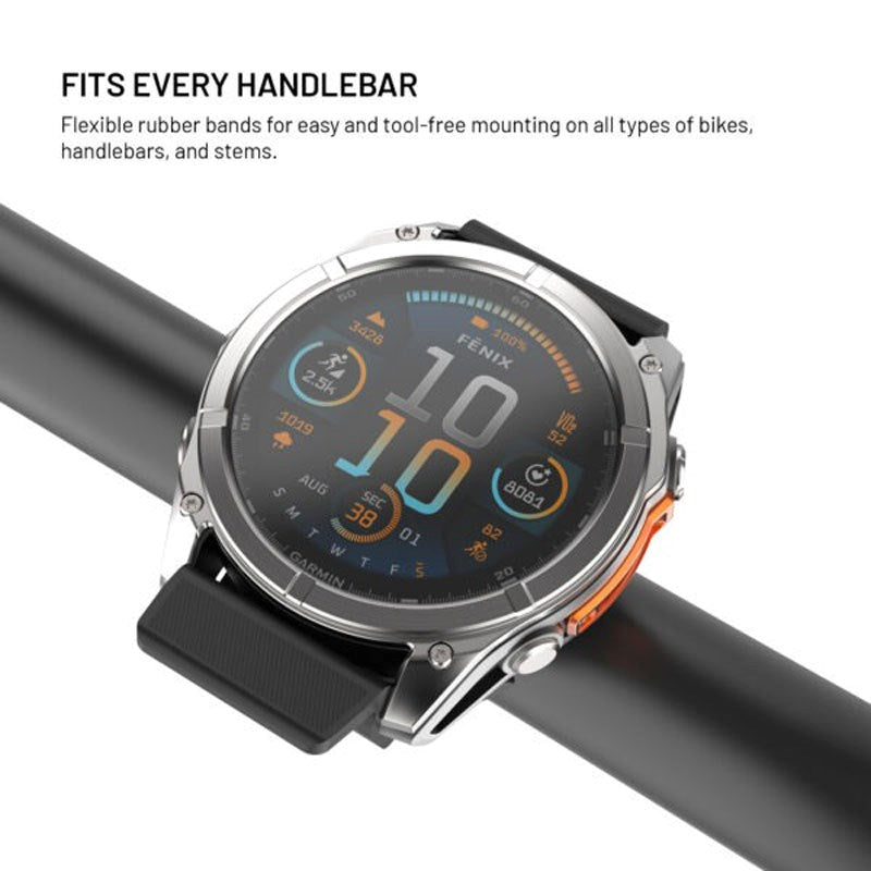 Fixed Monteringssæt til Garmin Smartwatch (22mm) / Garmin Edge Cykelcomputer til Cykel - Sort