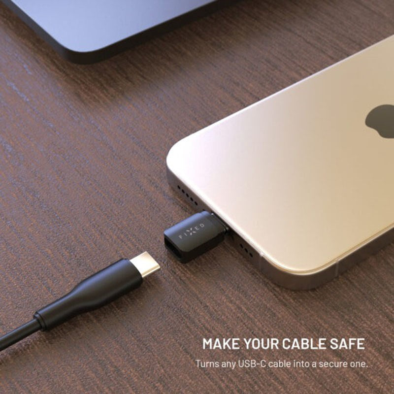 Fixed 240W Data Blocker 2-i-1 USB-A & USB-C - Sort