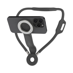 Fixed Fleksibel Mobilholder til Hals - MagSafe Kompatibel - Grå