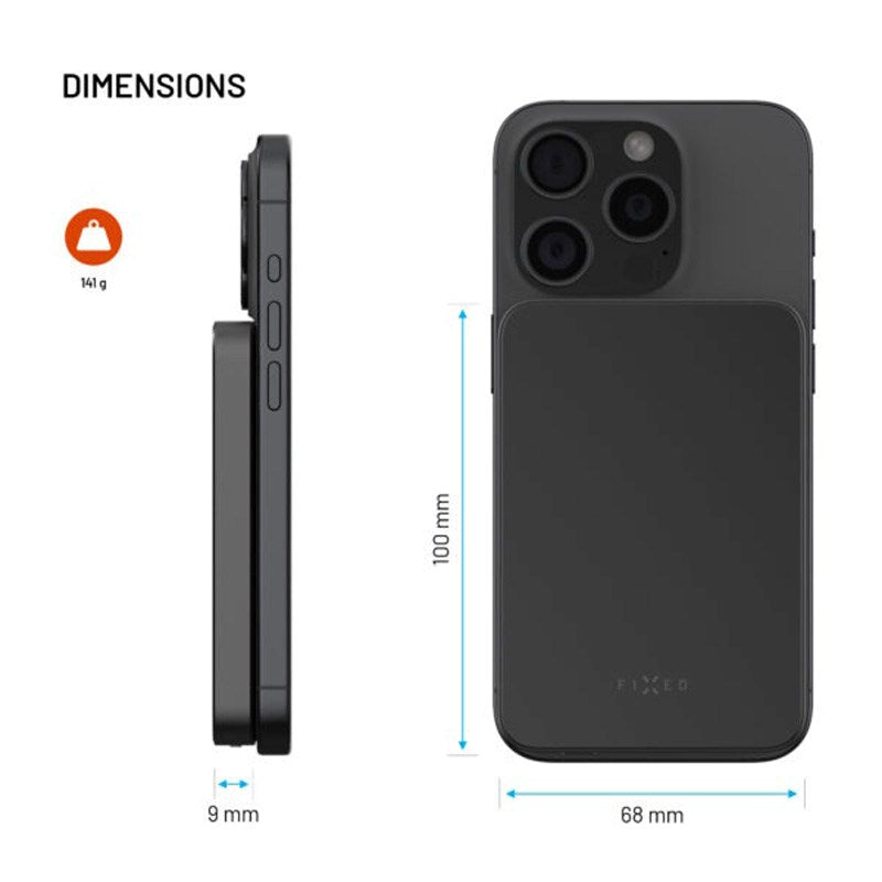 Fixed MagZen Qi2 Trådløs Powerbank 5.000 mAh - Sort