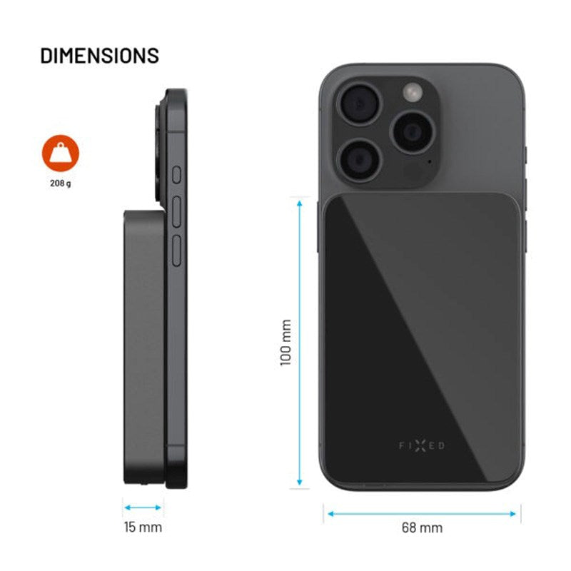 Fixed MagZen Qi2 Trådløs Powerbank 10.000 mAh - Sort