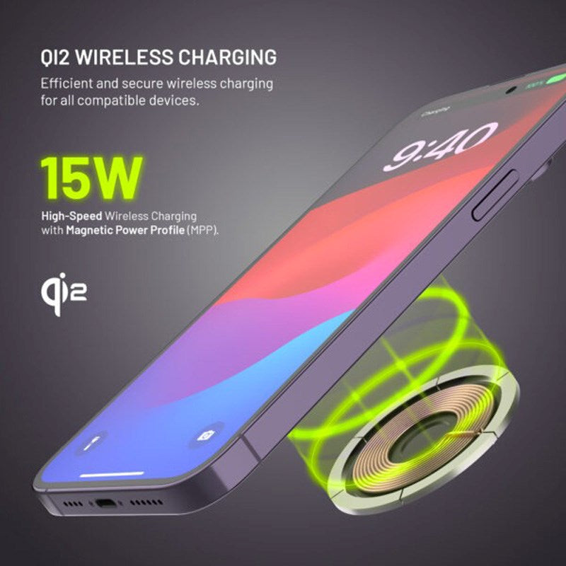 Fixed MagZen Qi2 Trådløs Powerbank 10.000 mAh - Grå