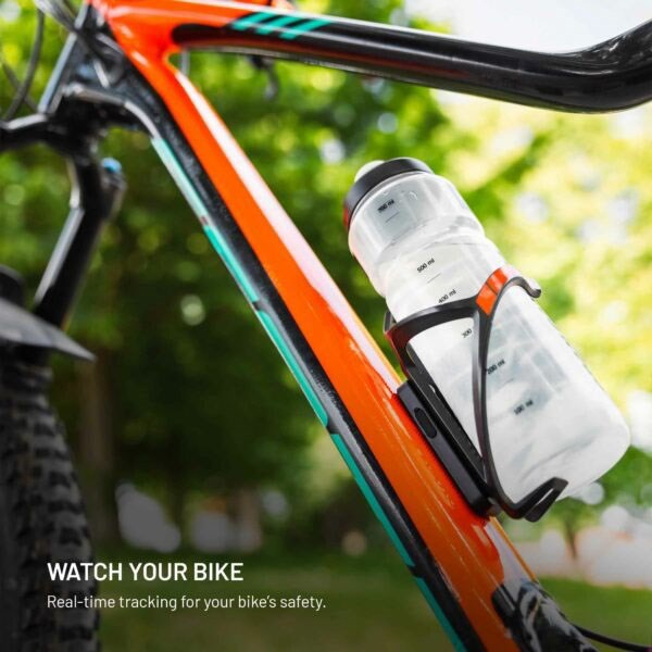 Fixed GPS & Bluetooth Tracker til Cykelmontering - Apple Find My Kompatibel - Sort