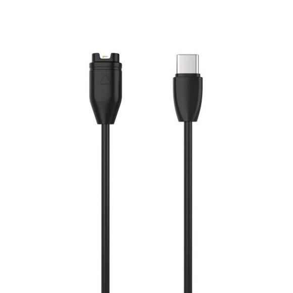 Fixed USB-C Ladekabel til Garmin Smartwatch - 2m - Sort