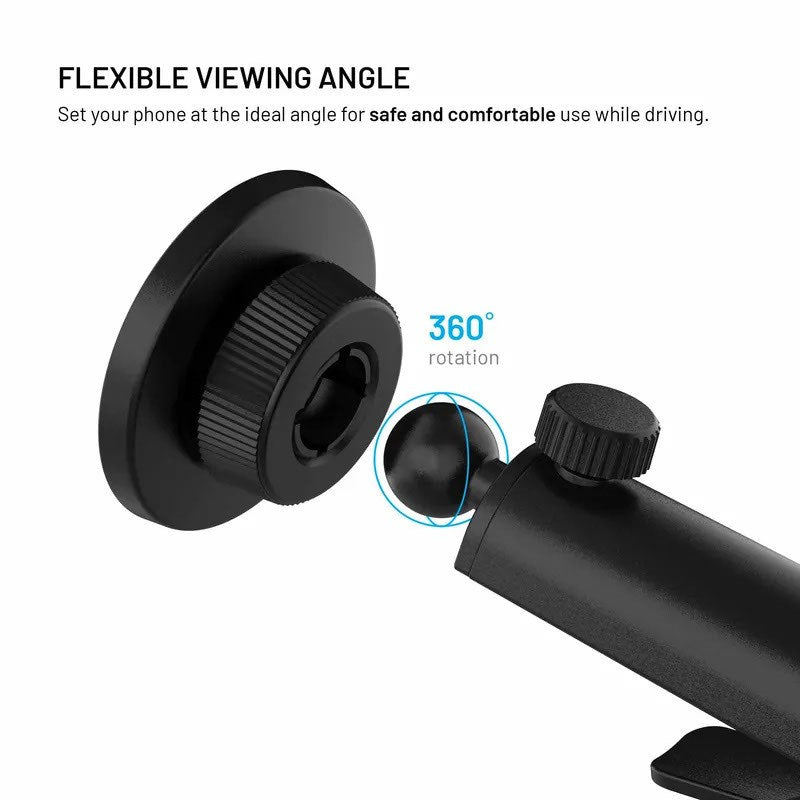 Fixed MagCircle XL Mobilholder til Instrumentbræt / Forrude - MagSafe Kompatibel - Sort