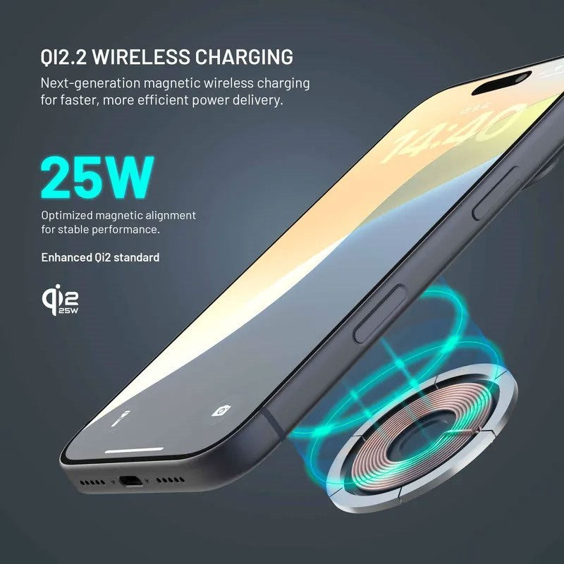 Fixed 3-i-1 Trådløs Oplader til Smartphone / Apple Watch Watch / AirPods Høretelefoner - MagSafe / Qi2 Kompatibel - Grå