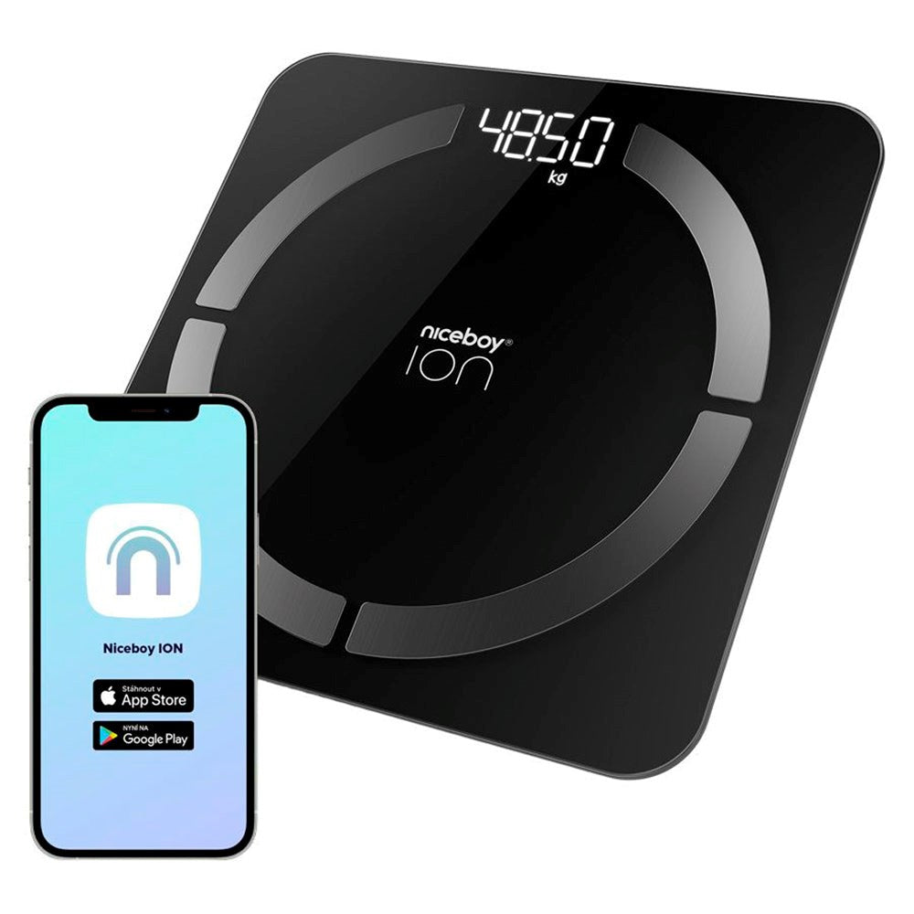 Niceboy ION Smart Scale - Bluetooth Kropsanalyse Badevægt - Sort
