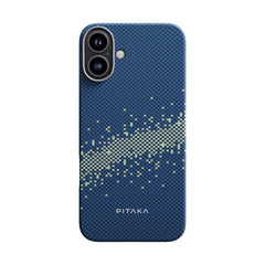 iPhone 16 PITAKA Tactile Woven Cover - MagSafe Kompatibel - Milky Way Galaxy