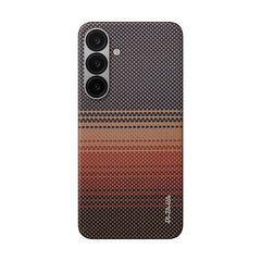 Samsung Galaxy S25 PITAKA Tactile Woven Cover - MagSafe Kompatibel - Sunset