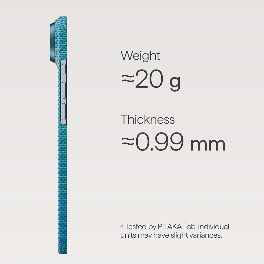 iPhone 17 PITAKA Ultra Slim Cover - MagSafe Kompatibel - Lucid Blue