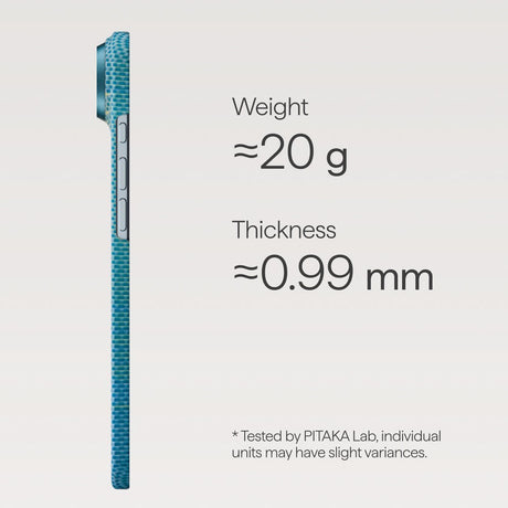 iPhone 17 PITAKA Ultra Slim Cover - MagSafe Kompatibel - Lucid Blue